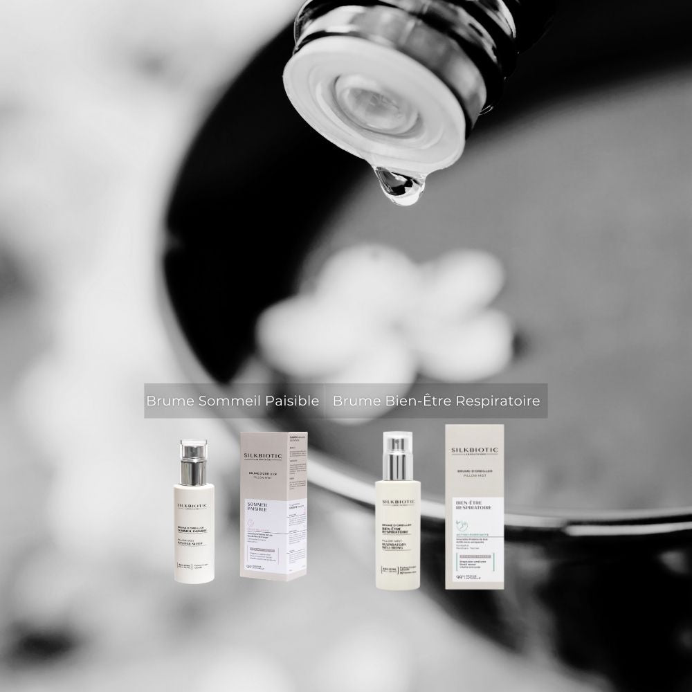 Brumes d’oreiller SILKBIOTIC : aromathérapie pour un sommeil paisible