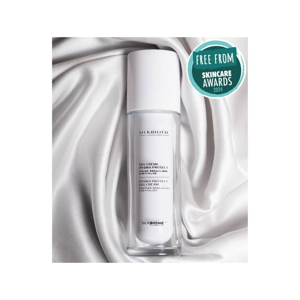 Gel-crème SILKBIOTIC primée aux Free From Awards 2024 pour sa formule clean.