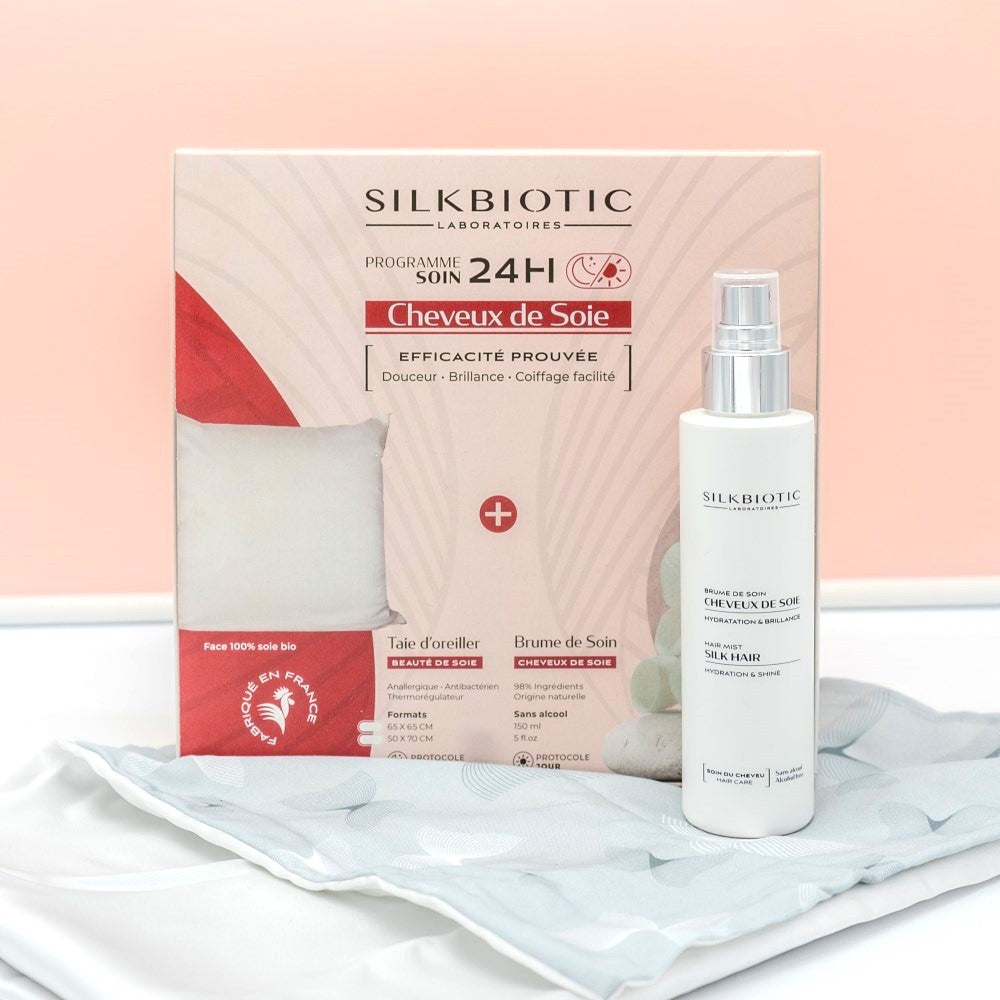 Coffret cheveux de soie SILKBIOTIC : taie d&