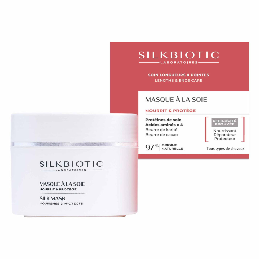 Masque soie cheveux silkbiotic