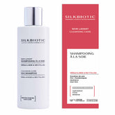 Shampoing à la soie Silkbiotic : hydrate, rééquilibre et revitalise les cheveux.