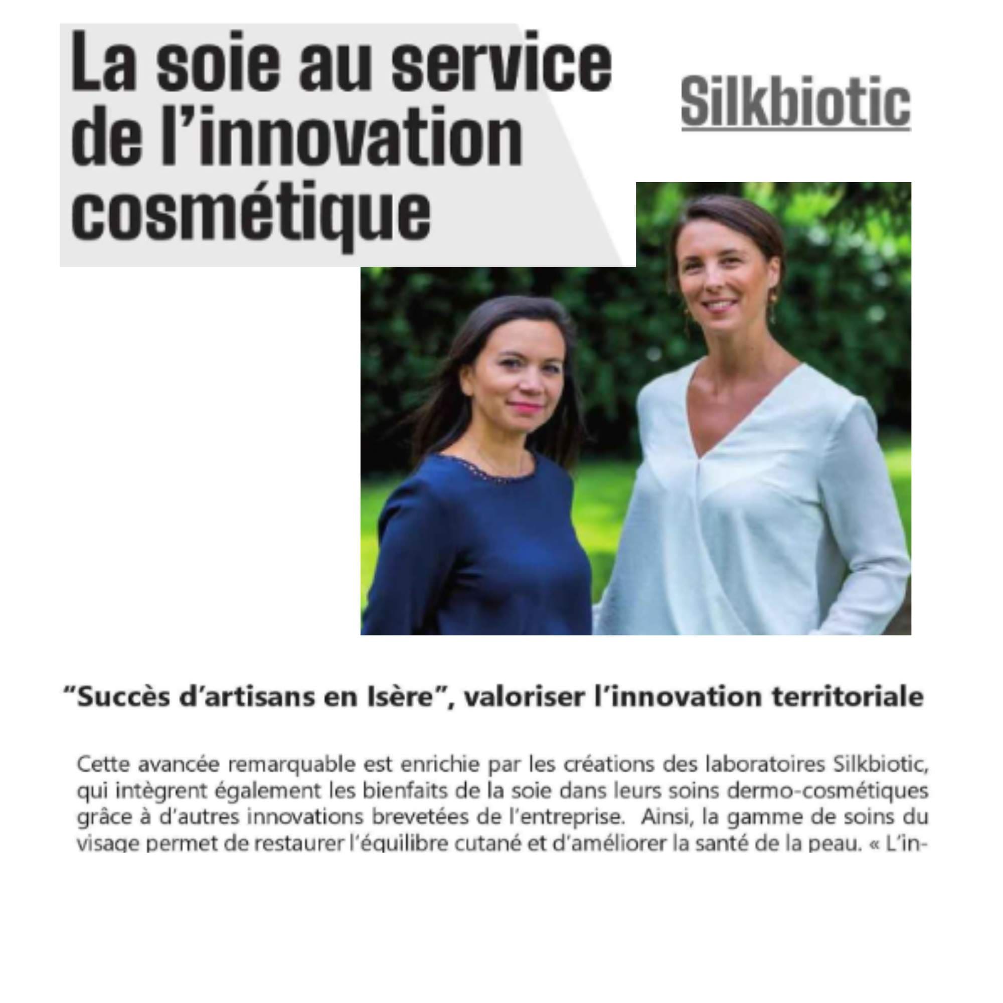 Article expliquant l'innovation SILKBIOTIC avec la soie et ses bienfaits cosmétiques.